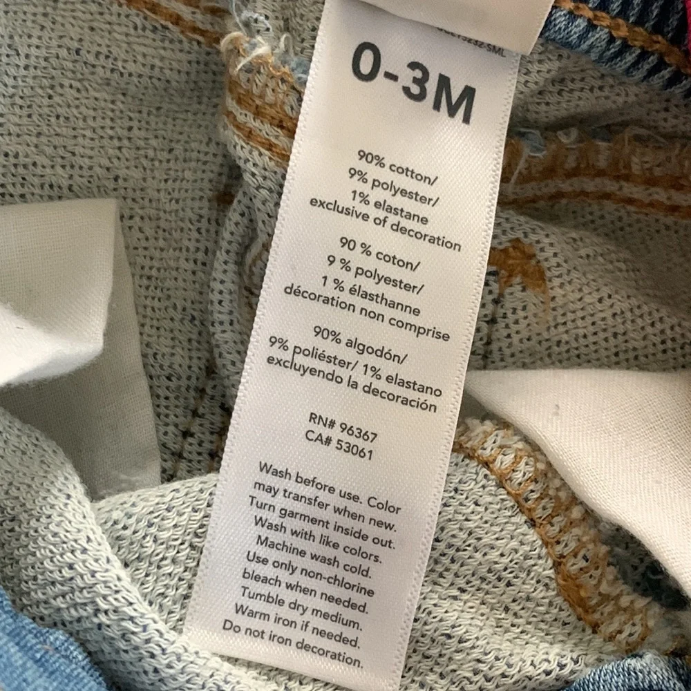 OshKosk B’Gosh Embroidered Detachable Suspender Jeans